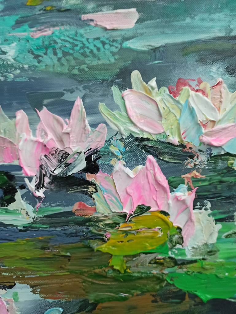 Original Art Deco Floral Painting by Anh Tuan Le