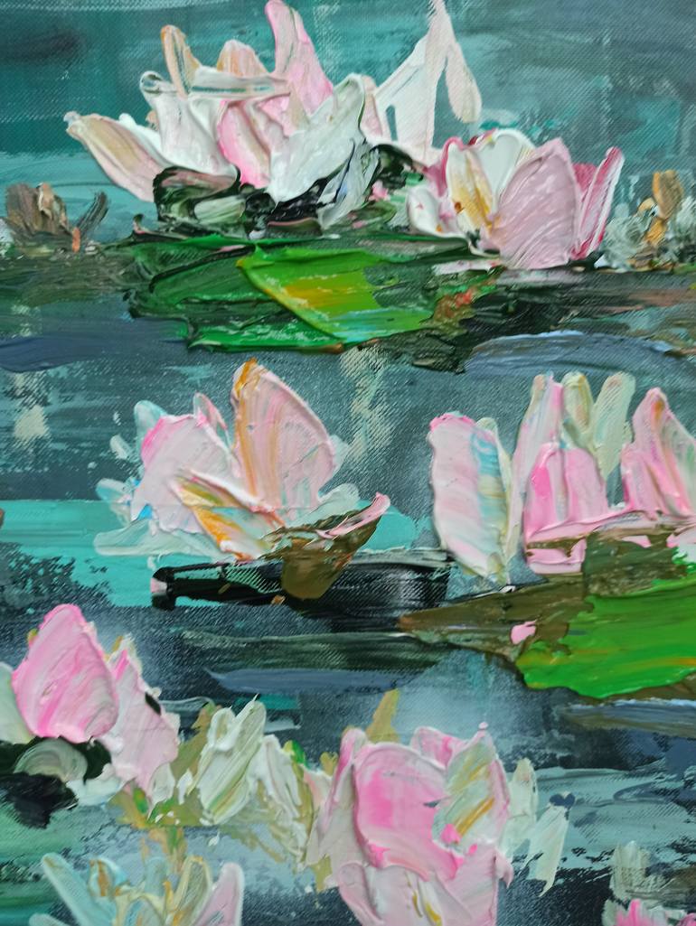 Original Art Deco Floral Painting by Anh Tuan Le