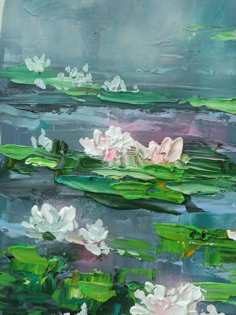 Original Abstract Floral Painting by Anh Tuan Le
