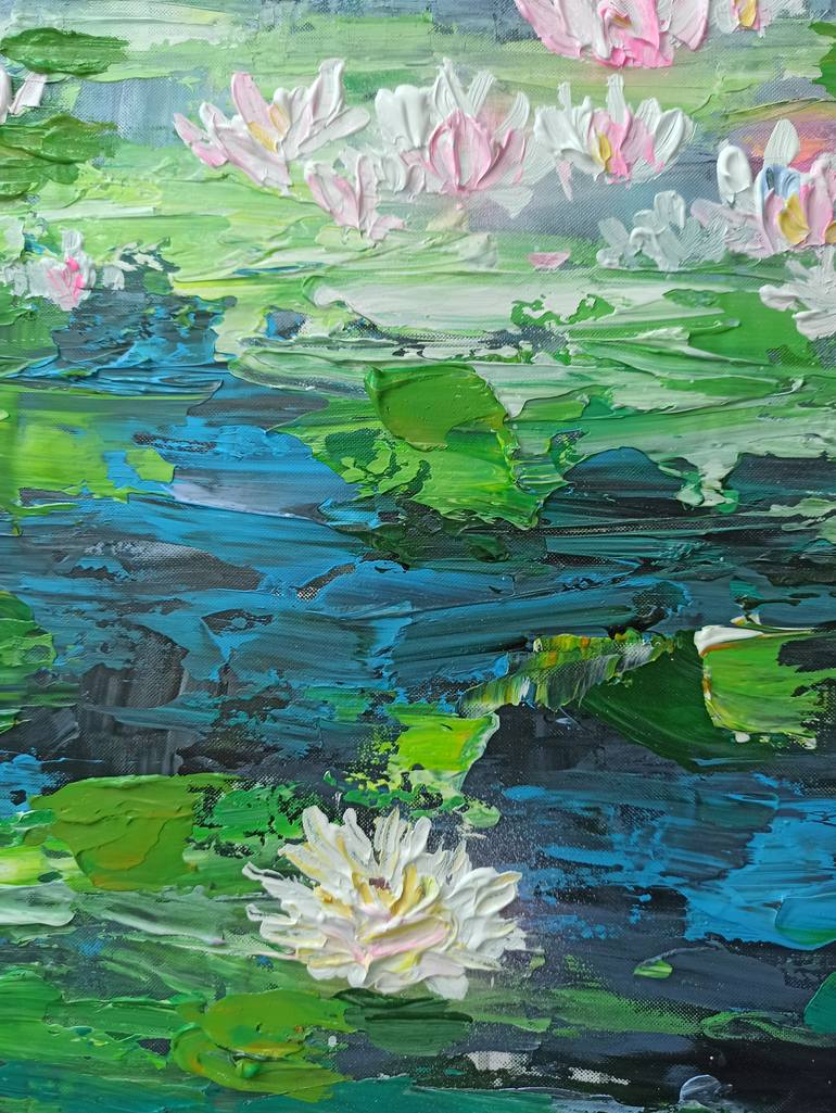 Original Abstract Floral Painting by Anh Tuan Le