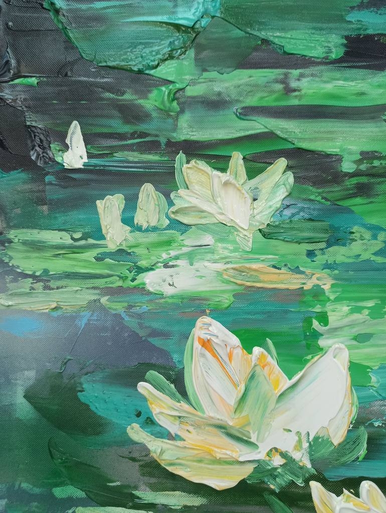 Original Abstract Floral Painting by Anh Tuan Le