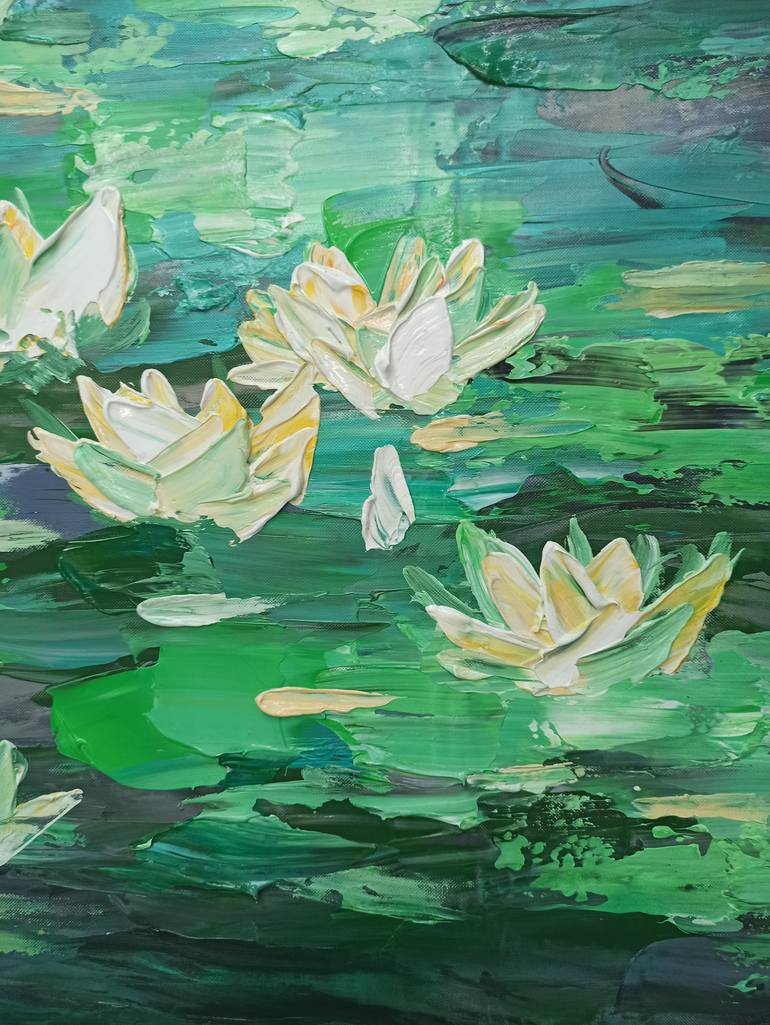 Original Abstract Floral Painting by Anh Tuan Le