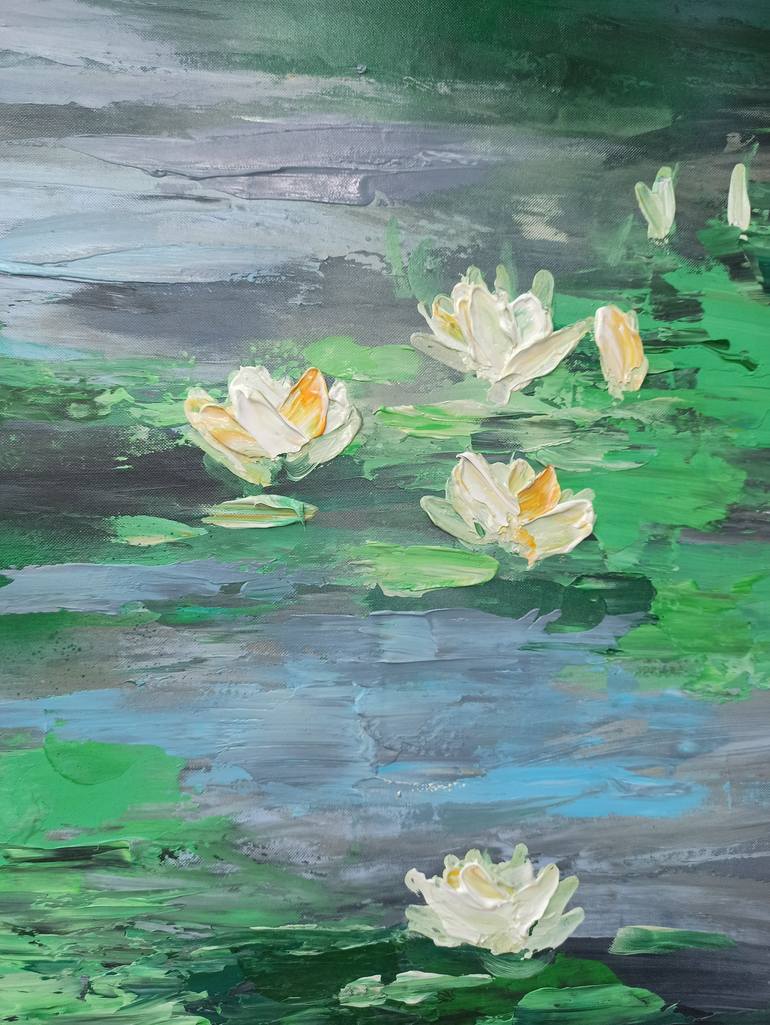 Original Abstract Floral Painting by Anh Tuan Le