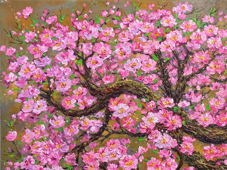 Original Impressionism Abstract Painting by Anh Tuan Le