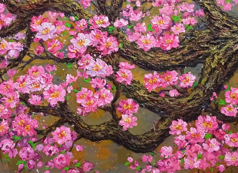 Original Impressionism Abstract Painting by Anh Tuan Le