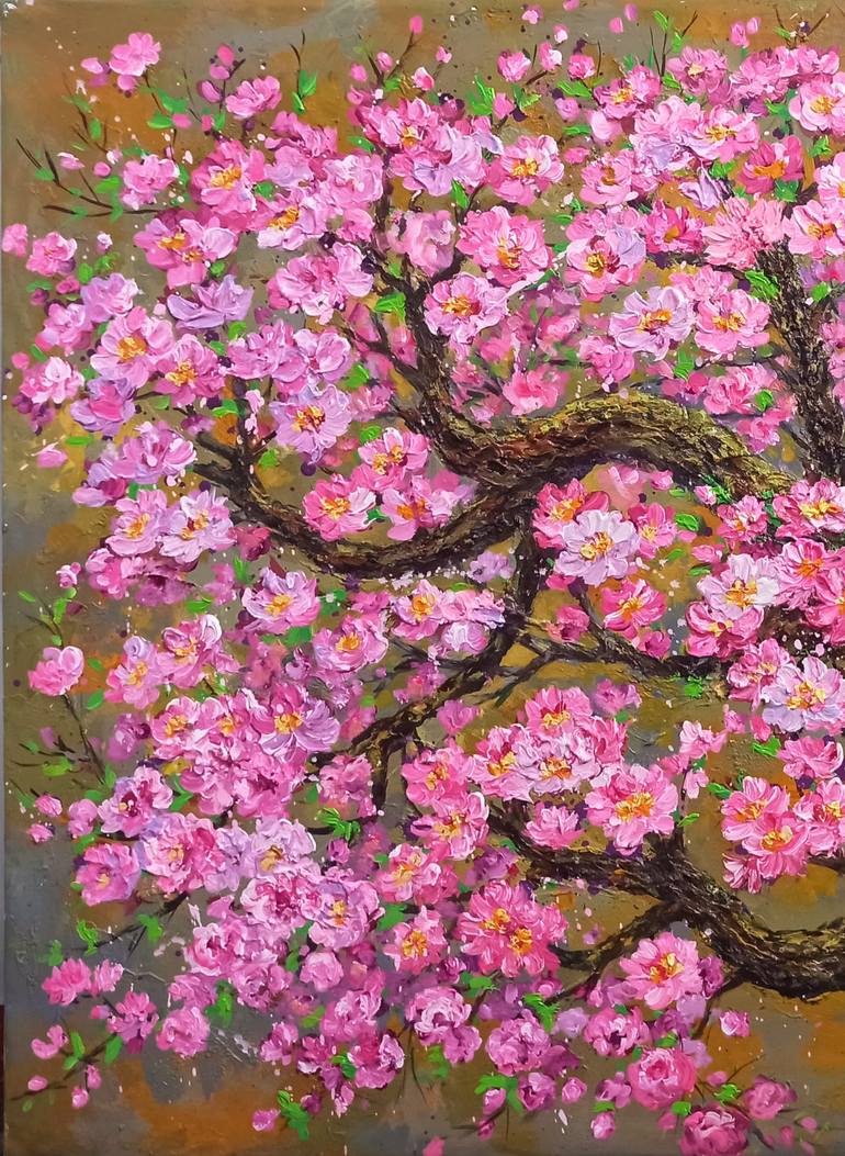 Original Impressionism Abstract Painting by Anh Tuan Le