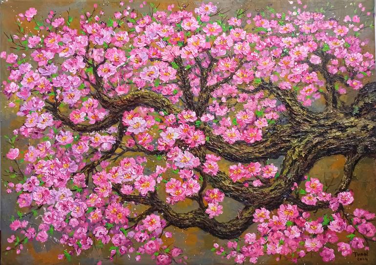 Original Impressionism Abstract Painting by Anh Tuan Le