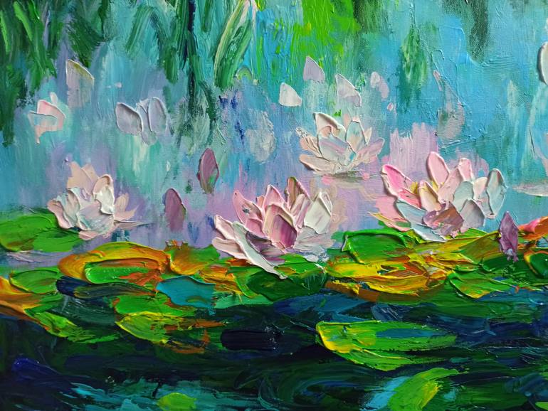 Original Art Deco Floral Painting by Anh Tuan Le