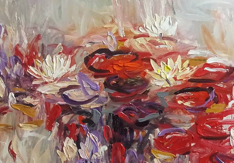 Original Contemporary Floral Painting by Anh Tuan Le