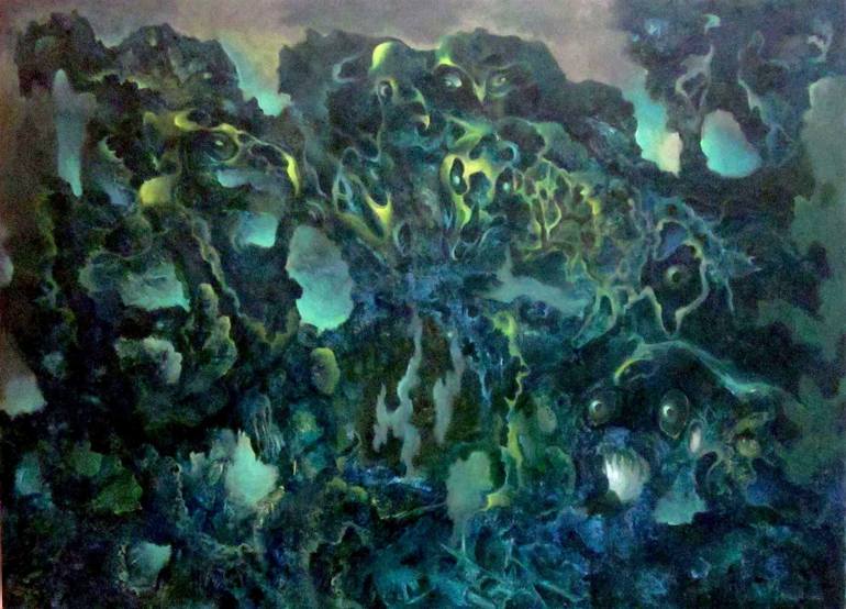 Original Abstract Fantasy Painting by Anh Tuan Le