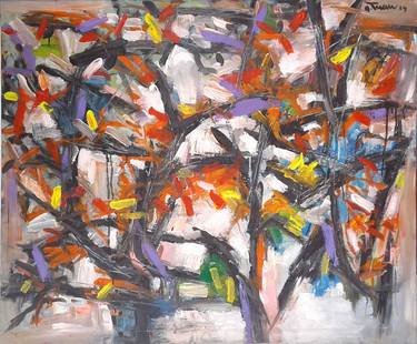 Original Abstract Expressionism Abstract Paintings by Anh Tuan Le