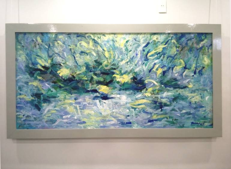 Original Abstract Expressionism Landscape Painting by Anh Tuan Le