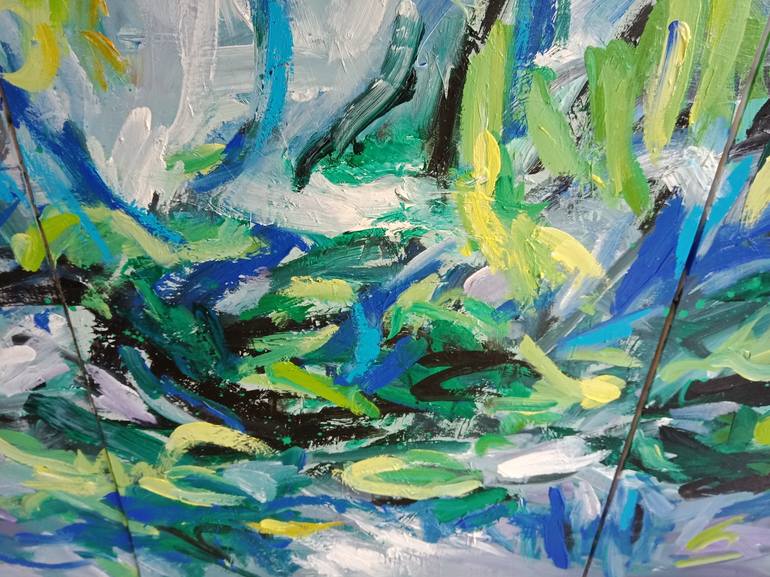 Original Abstract Expressionism Abstract Painting by Anh Tuan Le