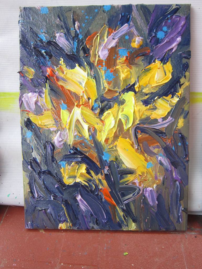 Original Abstract Expressionism Abstract Painting by Anh Tuan Le