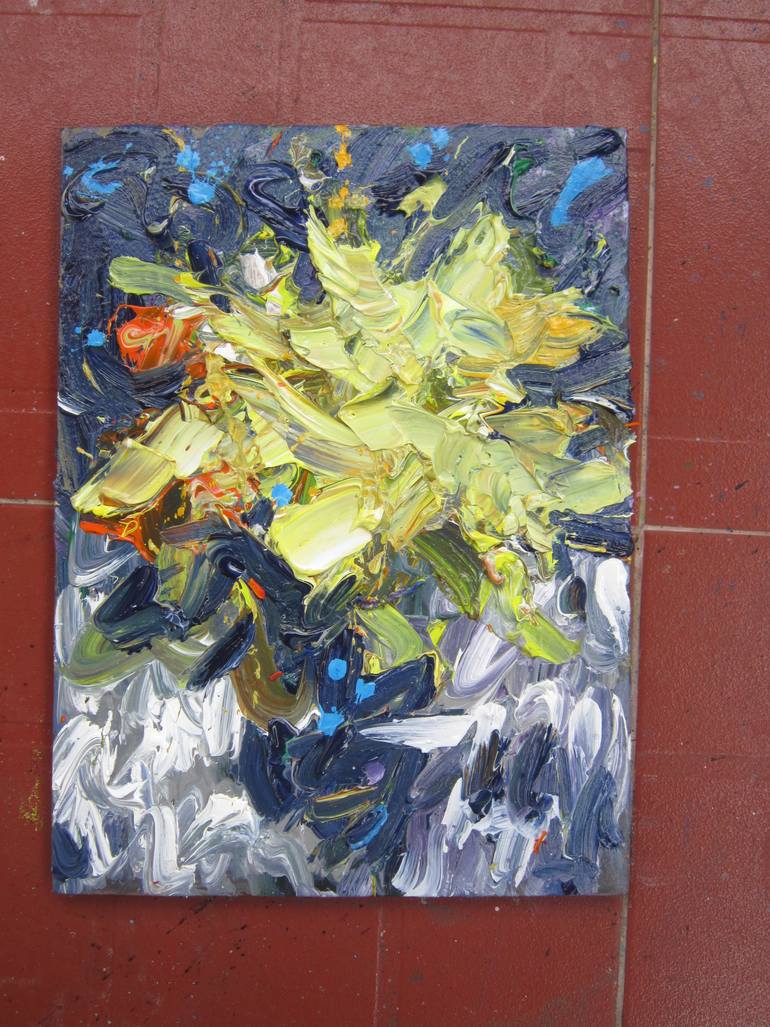 Original Abstract Expressionism Abstract Painting by Anh Tuan Le