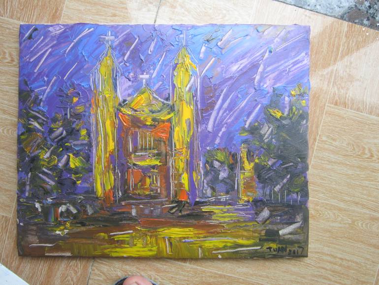 Original Expressionism Landscape Painting by Anh Tuan Le