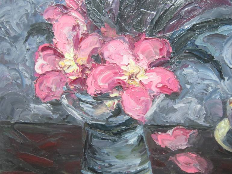 Original Expressionism Floral Painting by Anh Tuan Le