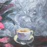 Flower stills with espresso coffee.
The picture is made of acrylic on canvas, it is 50x60 cm in size and will be made in 2017.