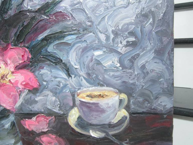 Original Expressionism Floral Painting by Anh Tuan Le