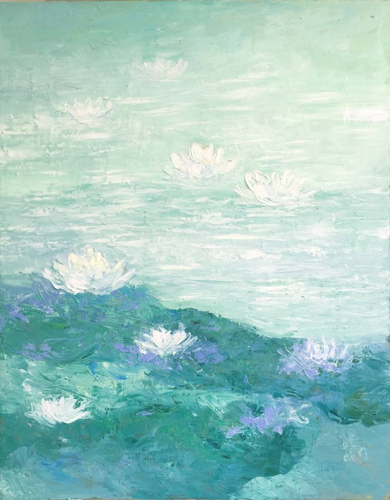 Original Expressionism Floral Painting by Anh Tuan Le