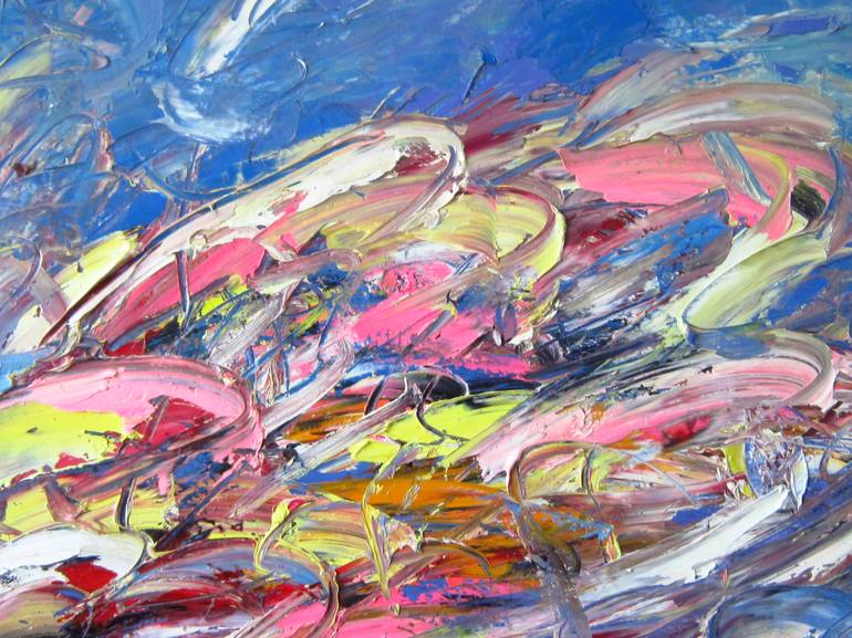 Original Abstract Expressionism Abstract Painting by Anh Tuan Le
