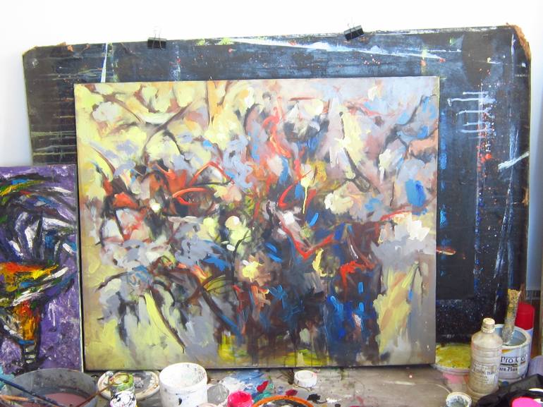 Original Abstract Expressionism Abstract Painting by Anh Tuan Le