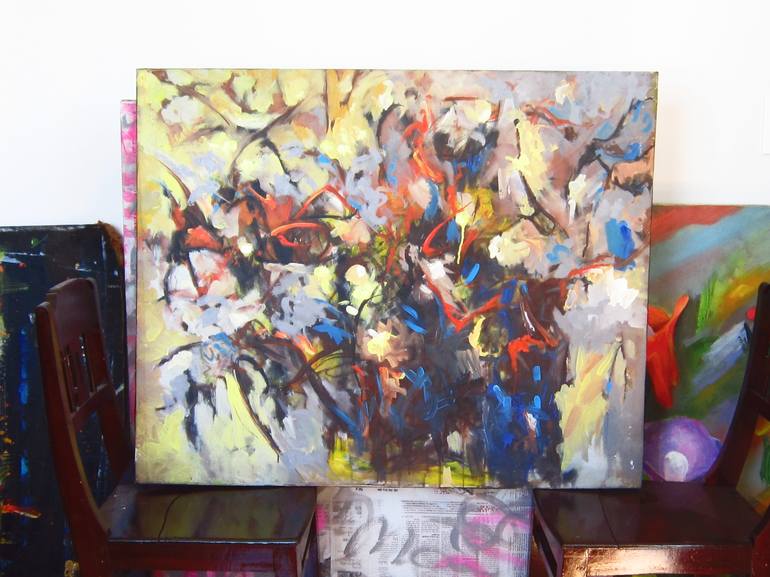 Original Abstract Expressionism Abstract Painting by Anh Tuan Le