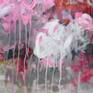 Painting by Le Anh Tuan Floral, Flower, Diary flower, Boom, Pink, White, Abstract flower, 70x160cm