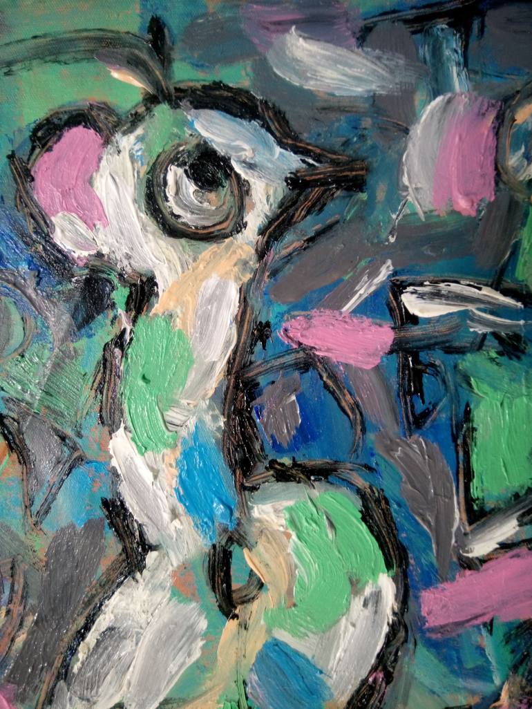 Original Abstract Expressionism Animal Painting by Anh Tuan Le