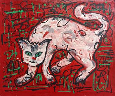 Original Abstract Expressionism Animal Paintings by Anh Tuan Le