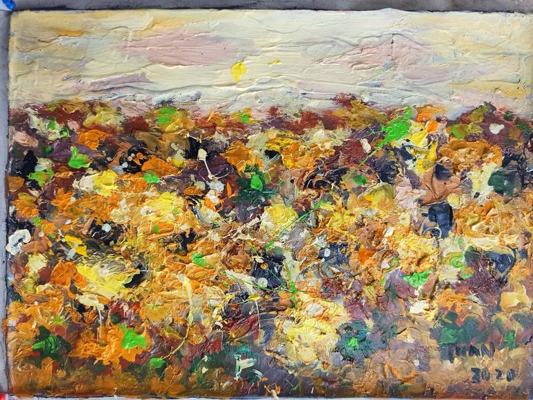 Original Abstract Expressionism Abstract Painting by Anh Tuan Le