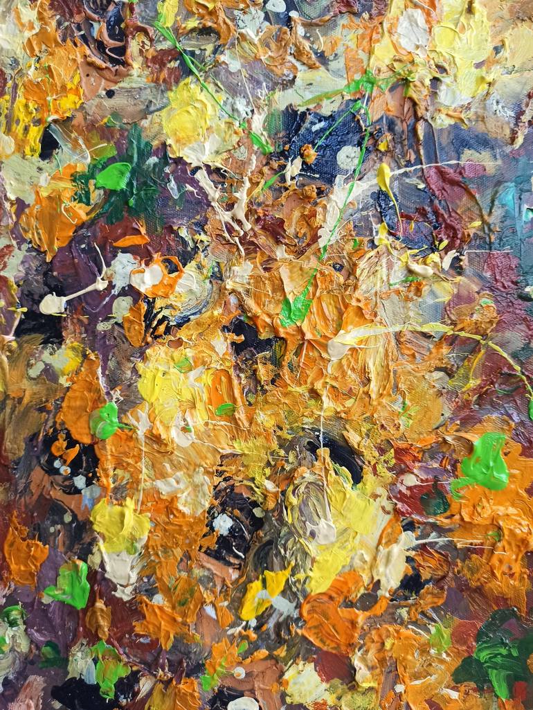 Original Abstract Expressionism Abstract Painting by Anh Tuan Le