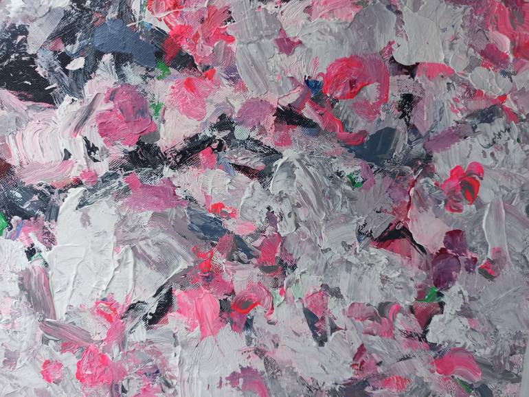 Original Abstract Expressionism Floral Painting by Anh Tuan Le
