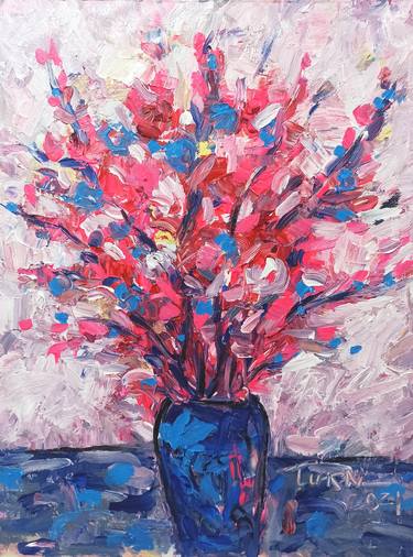 Original Abstract Expressionism Still Life Paintings by Anh Tuan Le