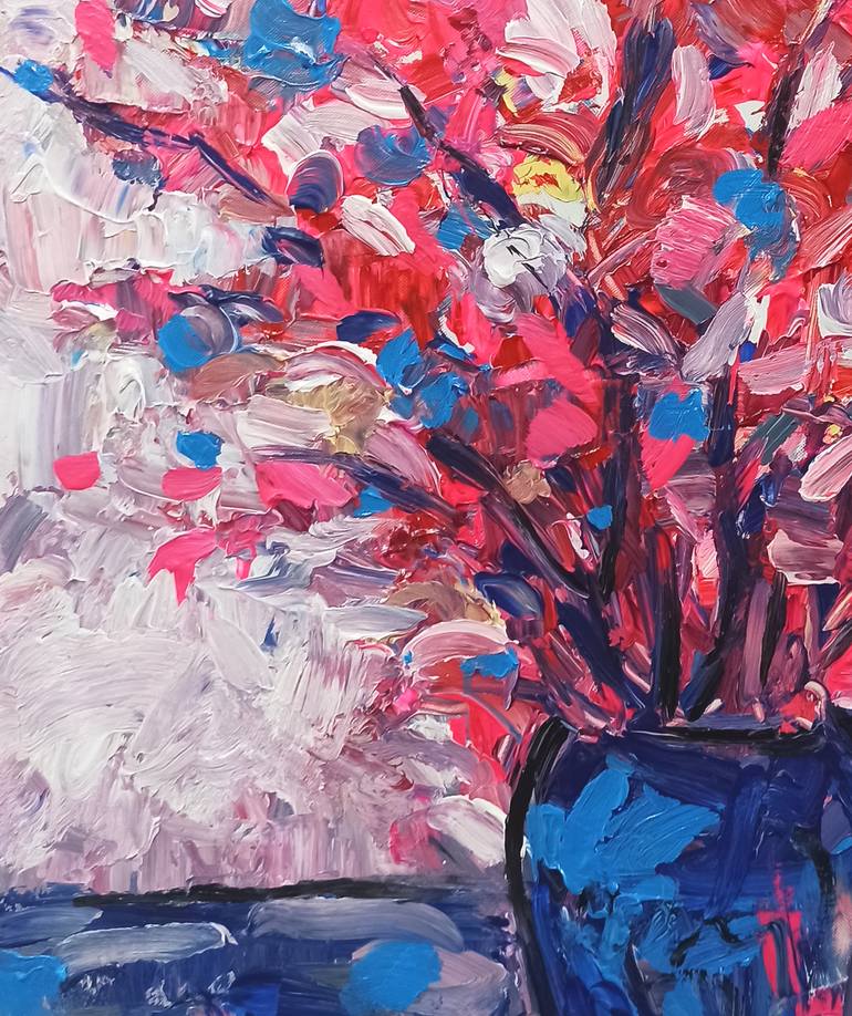 Original Abstract Still Life Painting by Anh Tuan Le