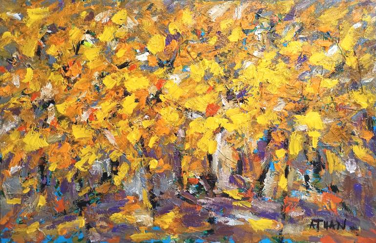 Original Abstract Landscape Painting by Anh Tuan Le