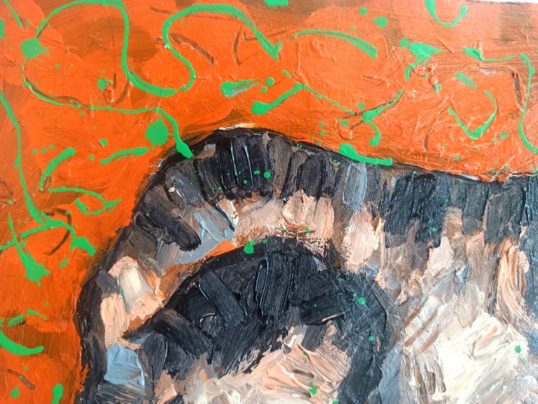 Original Abstract Expressionism Animal Painting by Anh Tuan Le