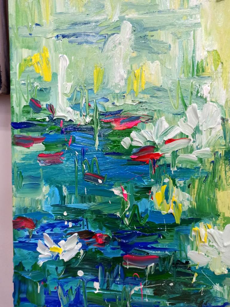 Original Abstract Expressionism Floral Painting by Anh Tuan Le