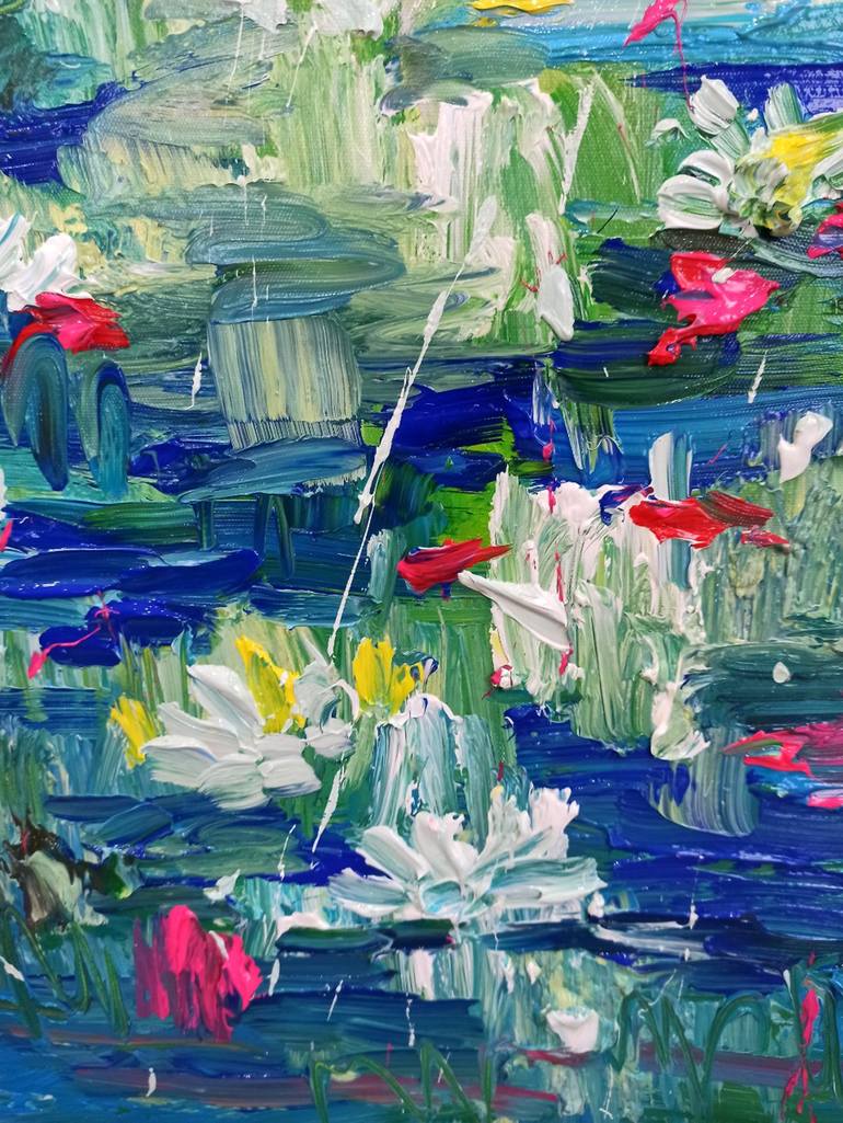 Original Abstract Expressionism Floral Painting by Anh Tuan Le