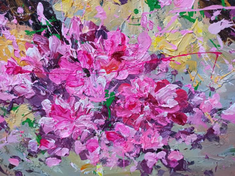 Original Floral Painting by Anh Tuan Le