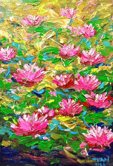 Original Impressionism Floral Paintings by Anh Tuan Le