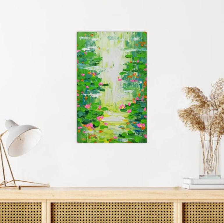 Original Abstract Expressionism Floral Painting by Anh Tuan Le