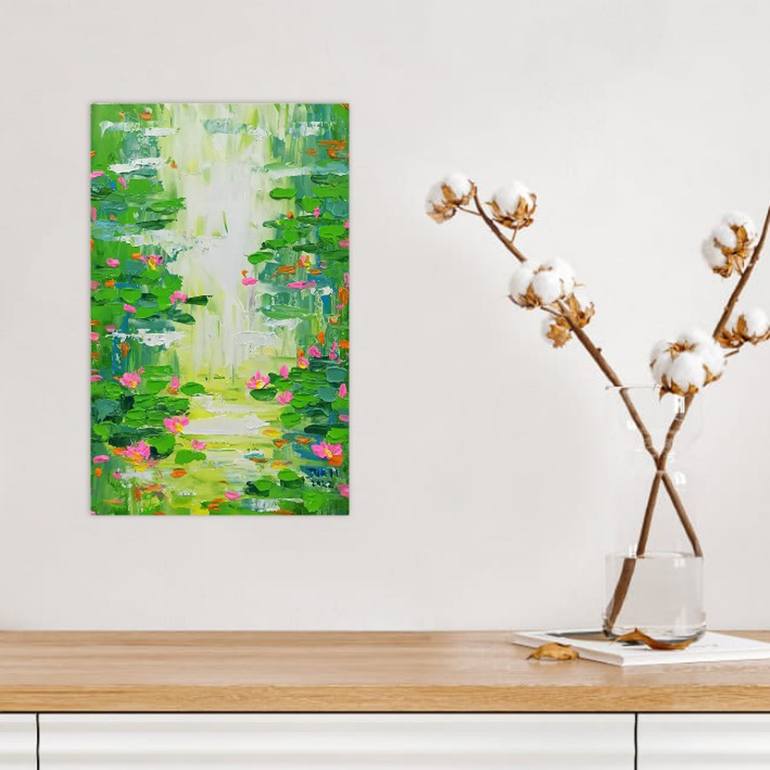 Original Abstract Expressionism Floral Painting by Anh Tuan Le