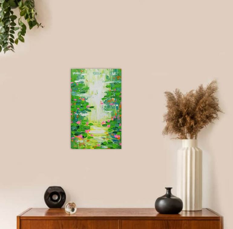 Original Abstract Expressionism Floral Painting by Anh Tuan Le