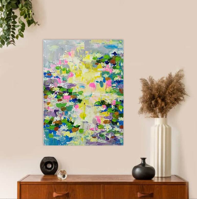 Original Floral Painting by Anh Tuan Le