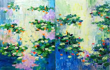 Original Expressionism Floral Paintings by Anh Tuan Le