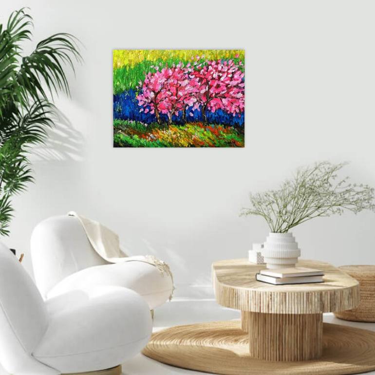 Original Floral Painting by Anh Tuan Le