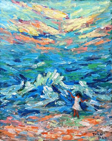 Original Expressionism Seascape Paintings by Anh Tuan Le