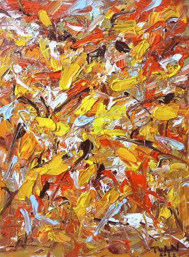 Original Abstract Expressionism Abstract Paintings by Anh Tuan Le
