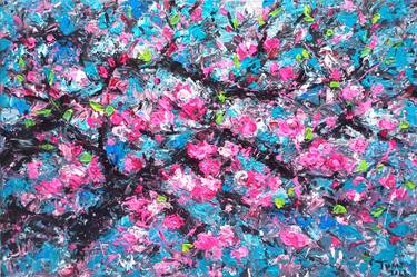 Original Abstract Expressionism Floral Paintings by Anh Tuan Le